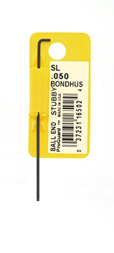 Bondhus 16502, Inbusschlüssel, mit Kugelkopfspitze, 1 mm, L-Schlüssel mit ProGuard-Finish, langer Arm von Bondhus