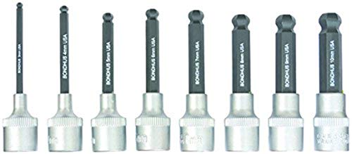 Bondhus 43487 ProHold Ball End bit Werkzeug-Set mit Socket mit Proguard Finish, 5,1 cm 8 Stück von Bondhus