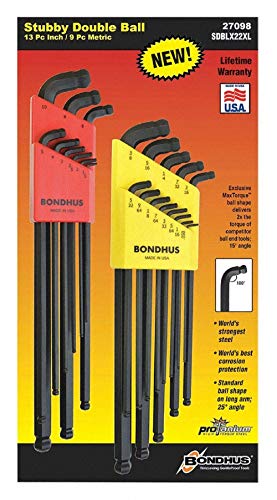 Bondhus BND27098 Kurzes Doppelkugel-L-Schraubenschlüssel-Kombinationsset Bondhus BND27098 Kurzes Doppelkugel-L-Schraubenschlüssel-Kombinationsset von Bondhus