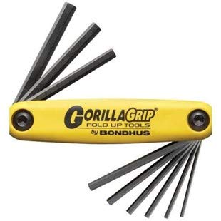 Bondhus GorillaGrip Klappschlüssel Satz Zoll 9-teilig 0,050-3/16 12591 von Bondhus