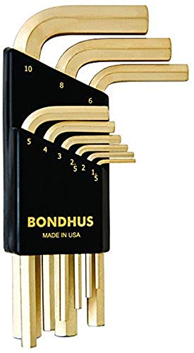 Bondhus Winkelschlüssel-Satz Sechskant GoldGuard HLX9MSG, 9-teilig, kurz, 38299 von Bondhus