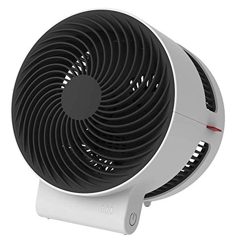BONECO Air Shower Ventilator F100 – Tisch-Ventilator mit 3 Leistungsstufen – Touch-Bedienfeld mit LED-Anzeigen – bis zu 610 m3/h Luftzirkulation, weiß, 202 × 207 × 238 mm von BONECO