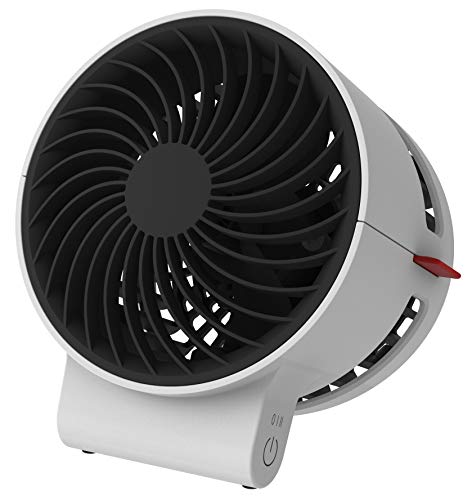 BONECO Air Shower Ventilator F50 - mobiler Ventilator mit USB-C Anschluss und modernem Touch-Bedienfeld, weiß, 104 x 104 x 120 mm von BONECO