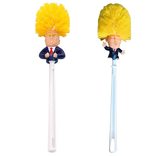 Bongles 2 Stück Haushalt Donald Trump Toilettenbürste Family Hotel Toilettenreinigungswerkzeug Wc-bürstenreinigungszubehör von Bongles