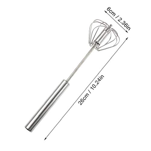 Bongles Küche Edelstahl Whisk Stirrer Mischen Mixer Egg Beater Schäumer Drehen Hand Push-Whisk Stiring-Werkzeug von Bongles