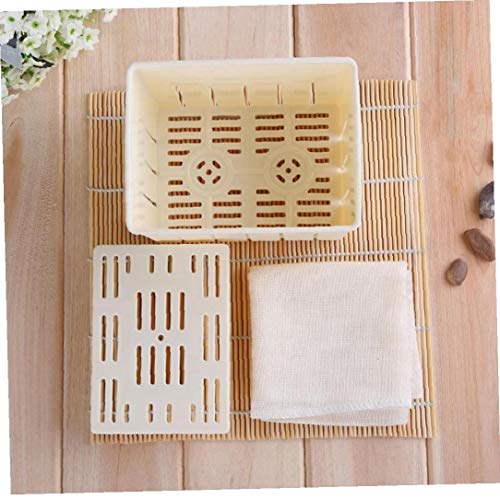 Bongles Kunststoff Toufu Form Selbst Gemachte Herstellungform Sojabohnenquark Tofu Machen Mold Mulltuch von Bongles
