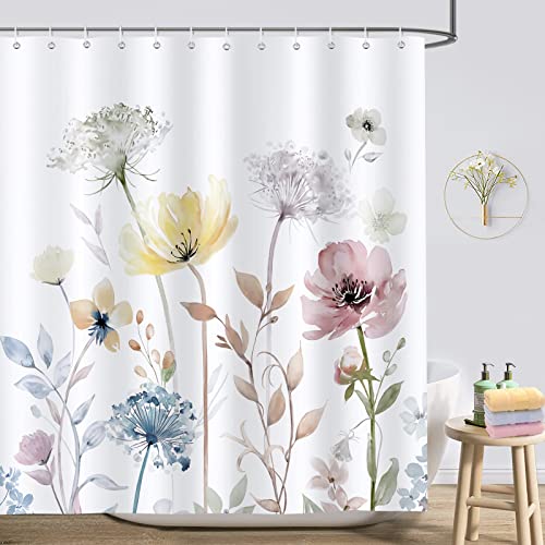 Bonhause Duschvorhang Aquarell Blumen Rosa Gelbe Pflanze Duschvorhänge 180 x 180 cm Anti-Schimmel Wasserdicht Polyester Stoff Waschbar Bad Vorhäng für Badzimmer mit 12 Haken Bonhause Duschvorhang Aquarell Blumen Rosa Gelbe Pflanze Duschvorhänge 180 x 180 cm Anti-Schimmel Wasserdicht Polyester Stoff Waschbar Bad Vorhäng für Badzimmer mit 12 Haken von Bonhause