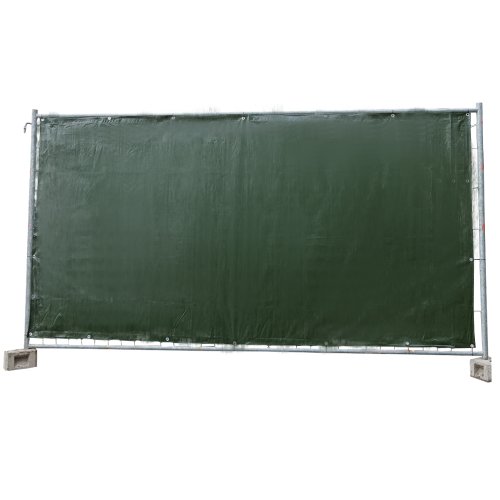 Boni-Shop 1,76 x 3,41m Bauzaunplane Sichtschutzplane Zaunblende Sichtschutz Bauzaun Sichtblende Schutz (grün) von Boni-Shop