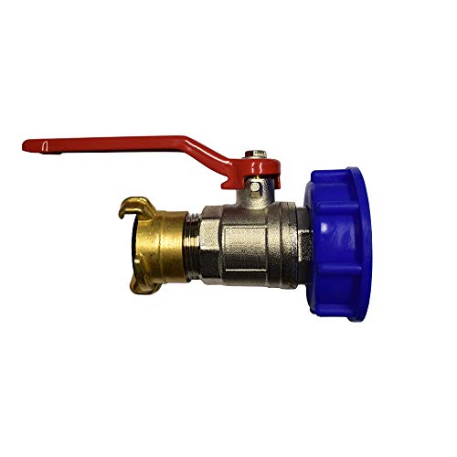 32mm Durchfluss IBC Container Adapter S60 + Kugelhahn +1" von Boni-Shop