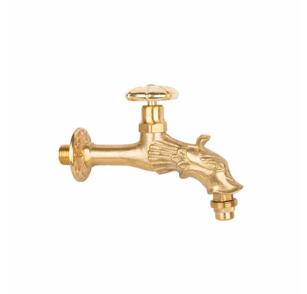 Boni-Shop Auslaufventil Auslaufventil Nostalgie Drachenkopf, Handrad, 1/2 Zoll, Messing, poliert Boni-Shop Auslaufventil Auslaufventil Nostalgie Drachenkopf, Handrad, 1/2 Zoll, Messing, poliert von Boni-Shop