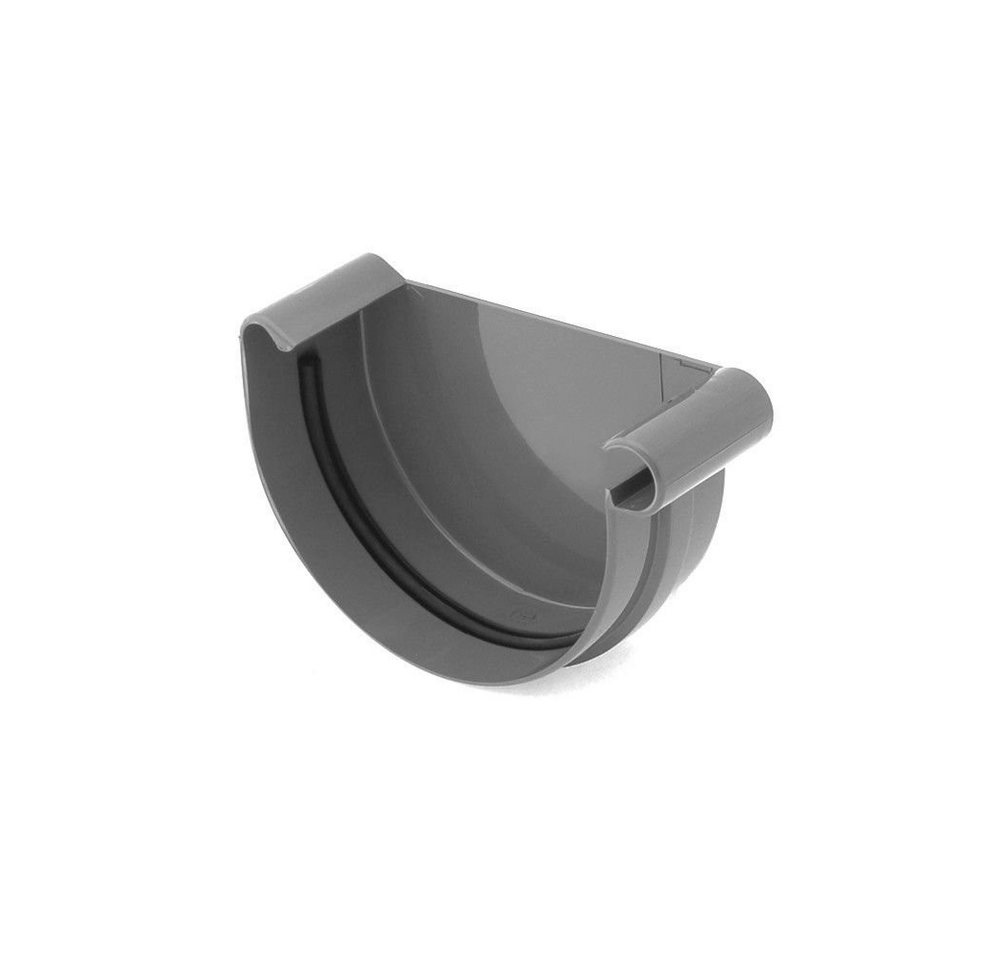 Boni-Shop Dachrinnenendstück Dachrinne Zubehör, Rinnenkappe rechts, graphit, System 125, Boni-Shop von Boni-Shop