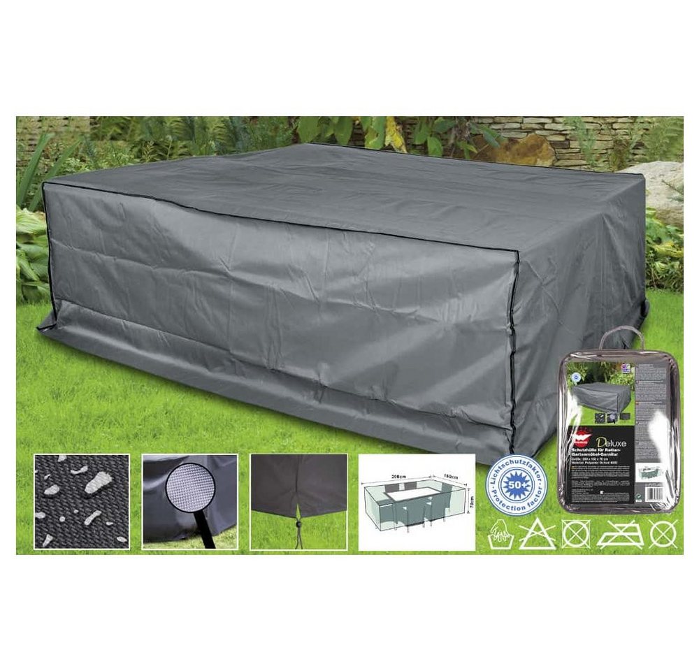 Boni-Shop Gartenmöbel-Schutzhülle Schutzhülle Deluxe Rattan-Garnitur,ca.200x160x70 Boni-Shop Gartenmöbel-Schutzhülle Schutzhülle Deluxe Rattan-Garnitur,ca.200x160x70 von Boni-Shop