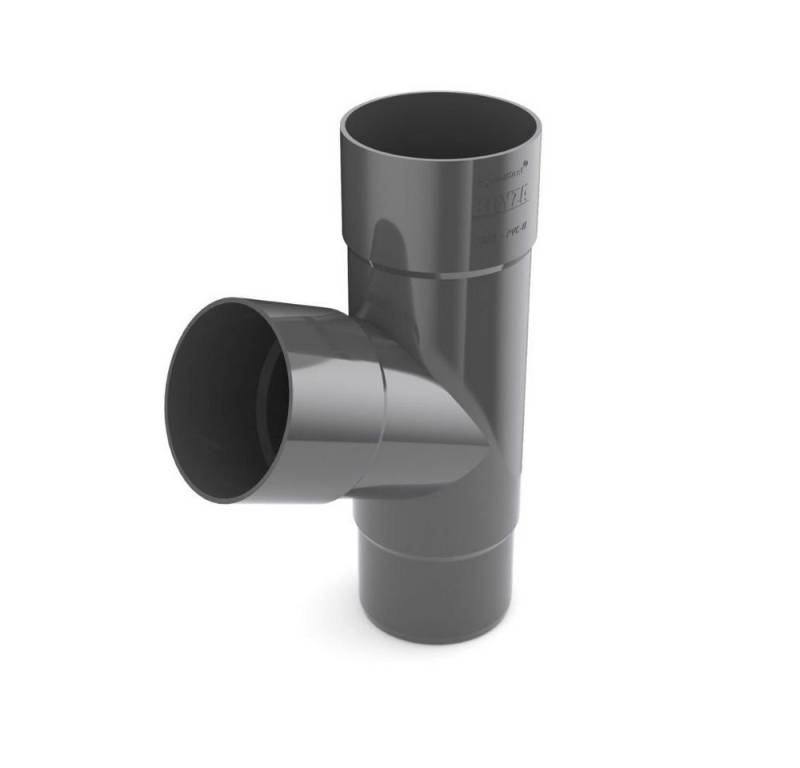 Boni-Shop Montagezubehör Regenrinne T-Stück Graphit, Fallrohr 63mm, Dachrinne Zubehör von Boni-Shop