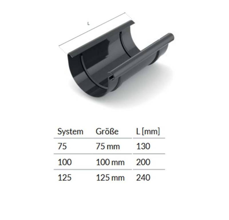 Boni-Shop Regenrinne Regenrinne braun, Rinnenverbinder, Dachrinne, System 125, Kunststoff, Regenrinne Boni-Shop Regenrinne Regenrinne braun, Rinnenverbinder, Dachrinne, System 125, Kunststoff, Regenrinne von Boni-Shop