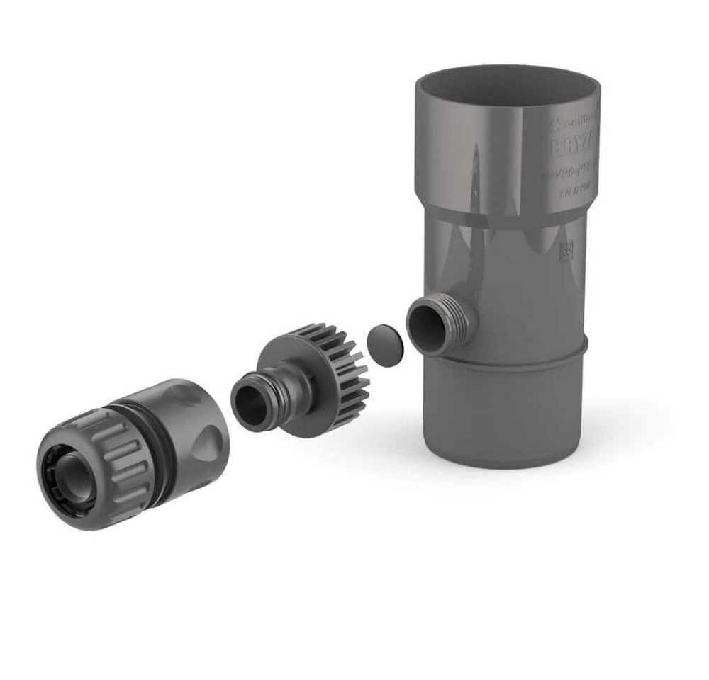 Boni-Shop Regenwassertank Regensammler 90mm, Fallrohr, graphit, mit Anschluss-Set Boni-Shop Regenwassertank Regensammler 90mm, Fallrohr, graphit, mit Anschluss-Set von Boni-Shop