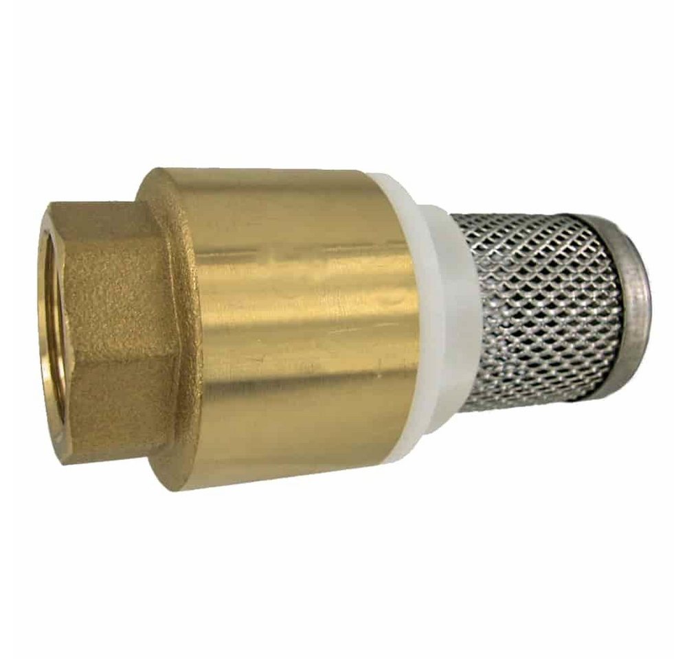 Boni-Shop Rückschlagventil Saugkorb 1 1/4 Zoll, Messing Fussventil mit Rückschlagventil, Edelstahl Boni-Shop Rückschlagventil Saugkorb 1 1/4 Zoll, Messing Fussventil mit Rückschlagventil, Edelstahl von Boni-Shop