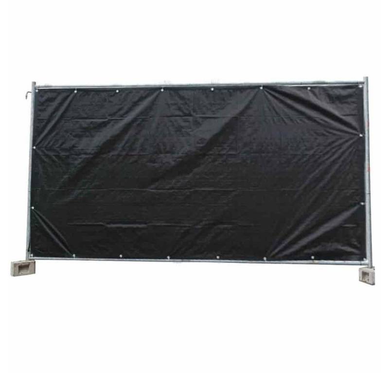 Boni-Shop Schutzplane Bauzaunplane 160g/m² schwarz PE 1,76m x 3,41m von Boni-Shop