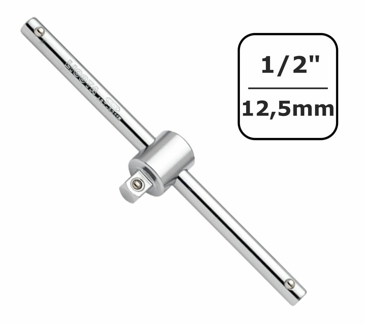 Boni-Shop Steckschlüssel 1/2 Zoll Gleitgriff, Cr-V Werkzeug, 300mm, Steckschlüssel von Boni-Shop