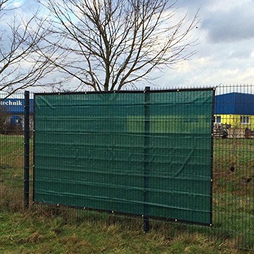 Boni-Shop Gewebe für Bauzaun Bauzaunnetz (grün, 1,76m x 3,41m) von Boni-Shop