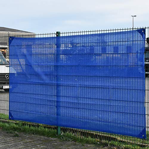 Gewebe für Bauzaun Bauzaunnetz (blau, 1,80m x 3,45m) von Boni-Shop