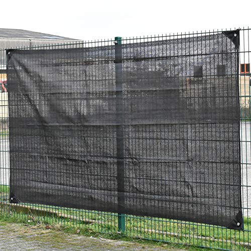 Gewebe für Bauzaun Bauzaunnetz (schwarz, 1,80m x 3,45m) von Boni-Shop