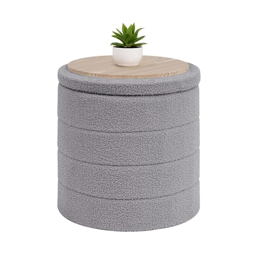 Bonlife Sitzhocker mit Stauraum, klappbare Sitztruhe, Aufbewahrungsbox, Fußbank, Liebe, für Schlafzimmer Wohnzimmer Flur, Grau, 43x43x45 cm Bonlife Sitzhocker mit Stauraum, klappbare Sitztruhe, Aufbewahrungsbox, Fußbank, Liebe, für Schlafzimmer Wohnzimmer Flur, Grau, 43x43x45 cm von Bonlife