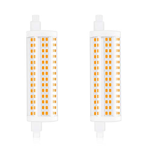 Bonlux 20W 118mm R7s Dimmbare LED-Glühbirne Warmweiß 2700K J118 Doppelseitiger Strahler 2200lm Entspricht 200W Halogenlampe für Zuhause, Wohnzimmer, Balkon, Hotel, Restaurant usw (2 Stück) von Bonlux