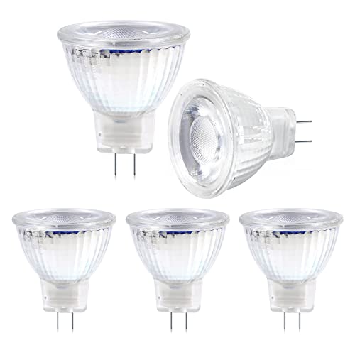 Bonlux 5 x 3W MR11 GU4 LED-Scheinwerferlampe, 3000K warmweiße LED-Lampe, gleichwertiger 25W Halogenlampenersatz, 270 lm, Scheinwerfer 35 ° GU4 Sockel 35 * 40 mm, AC/DC 12V von Bonlux