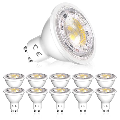 Bonlux 5W LED Leuchtmittel GU10, GU10 LED Dimmbar Lampe, 400ml 230V Abstrahlwinkel 38 Grad Spot Lampen, 6000K Kaltweiss LED Birne GU10-10 Stück von Bonlux