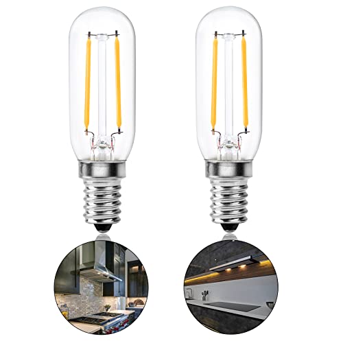 Bonlux E14 LED Glühbirne für Dunstabzugshaube Warmweiß 2700K 4W Dunstabzug Birnen Ersetzt 40W Halogen Leuchtmittel für Abzugshaube, Kühlschrank Lampe, Salzkristalllampe, 220-240V, 2 Stück von Bonlux