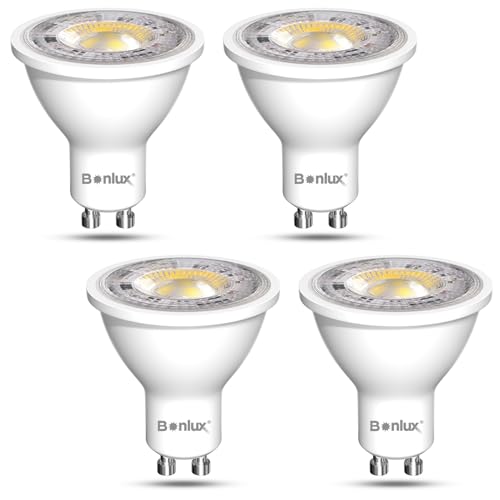 Bonlux GU10 LED Spotlicht 12V Neutralweiss 4000K MR16 LED Lampe, 7W Ersetzt 65W Halogenlampe, AC 12V LED Leuchtmittel MR16 GU10 Strahler, 38°Abstrahlwinkel Reflektorlampen, Nicht Dimmbar, 4 Stück von Bonlux
