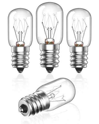Bonlux Leuchtmittel E14 15.5W Backofenlampe T22 Kühlschrank Glühbirne T20 Salzlampe Birne Dimmbar Salzkristalllampe Glühbirne Scentsy Glühbirne 300 Grad Ofenbirne 220-240V Warmweiß 2700K 4 Stück von Bonlux