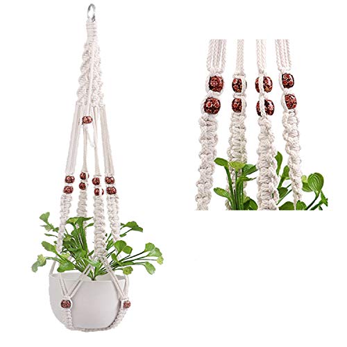 3X Premium Makramee Blumenampel 90cm Innen Außen Garten Blumentopf Halter Macrame Hängepflanzen Topf Balkondekoration Lounge Deco Blumen Ampel Balkon Wandbehang Boho Pflanzenhänger Pflanzenampel von Bonn-Design