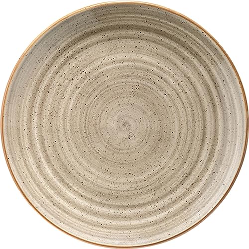 6x Speiseteller Essteller flacher Teller rund Tafelgeschirr Tafelservice Porzellan Beige Creme Hellbraun Bonna Aura Terrain Gourmet 30cm Kantenschutz von Bonna