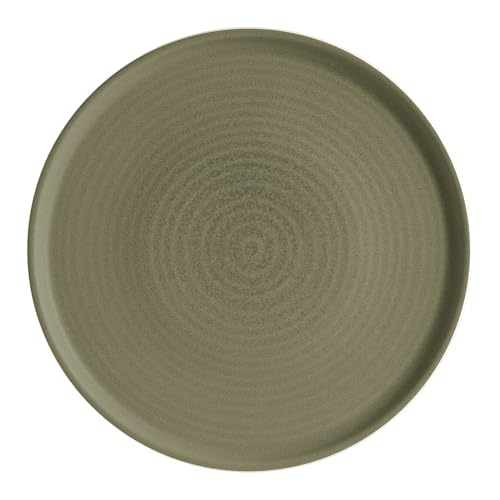 Bonna Adelfa Ripple Speiseteller Ø 26 cm – 6er Set | Porzellan Grün | Flache Teller für Alltag, Gastronomie & Anlässe | Spülmaschinen- & Mikrowellengeeignet | ADFRPL26DZ von Bonna