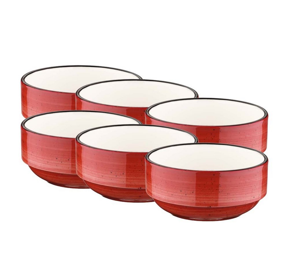 Bonna Dipschale Aura Passion rund 12cm 35cl Banquet Rot Dipschalen, Porzellan, (6-tlg), APSBNC12JO von Bonna