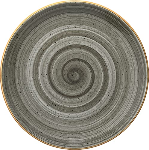Bonna Premium Porcelain ASCGRM25DZ Aura Space Plate Teller flach, 25cm, Porzellan, grau, 1 Stück Bonna Premium Porcelain ASCGRM25DZ Aura Space Plate Teller flach, 25cm, Porzellan, grau, 1 Stück von Bonna