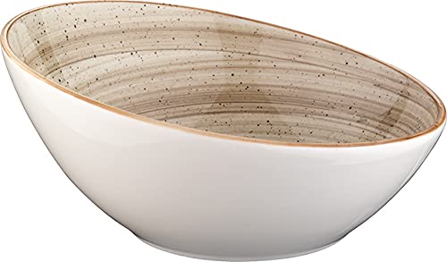 Bonna Premium Porcelain ATRVNT8KS Aura Terrain Bowl Schale, Dipschale, Aperitif, 8cm, 60ml, Porzellan, sand, 1 Stück von Bonna
