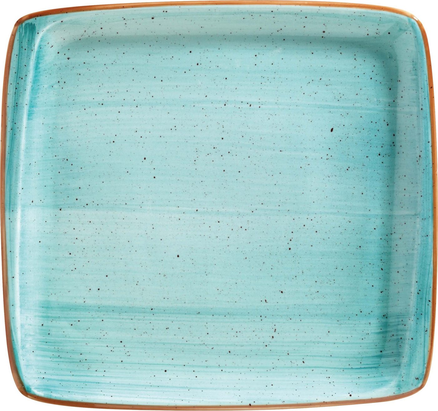 Bonna Servierplatte 6x Bonna Aura Aqua 32x31cm Moove Servierplatten Teller Türkis, Porzellan von Bonna