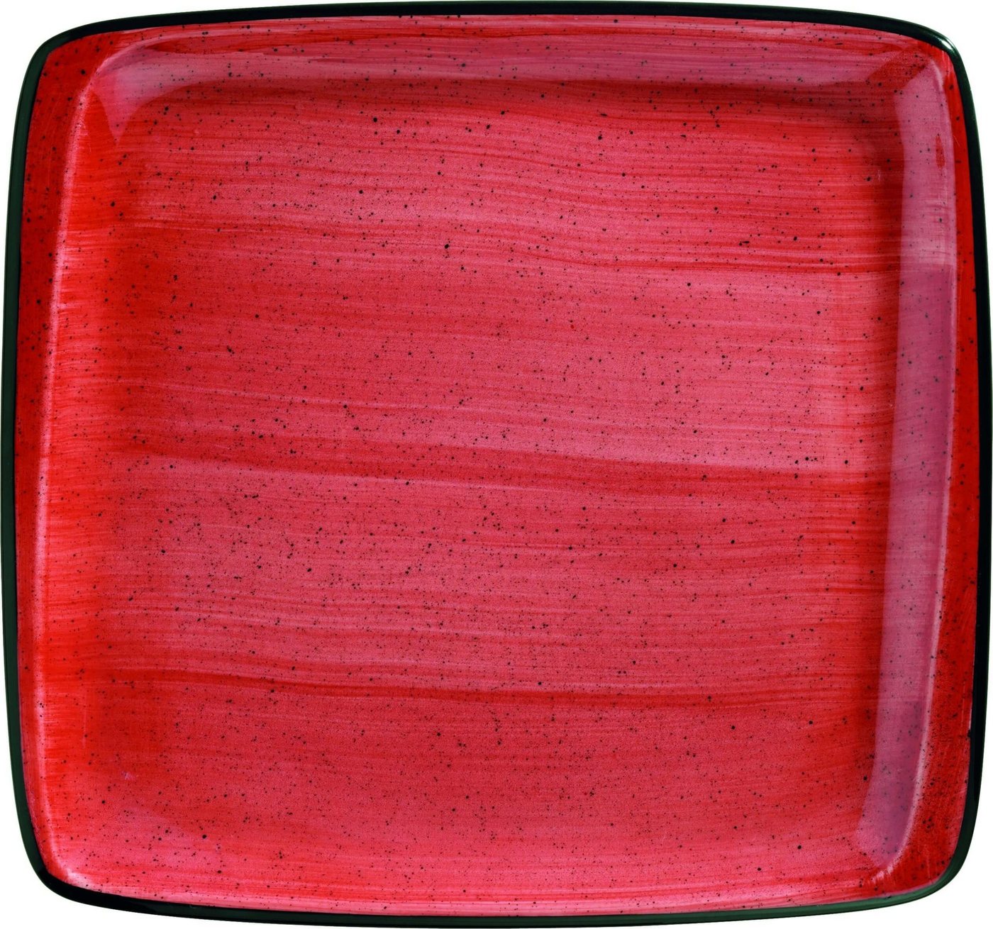 Bonna Servierplatte 6x Bonna Aura Passion 32x30,5cm Moove Servierplatte Teller Rot, Porzellan von Bonna