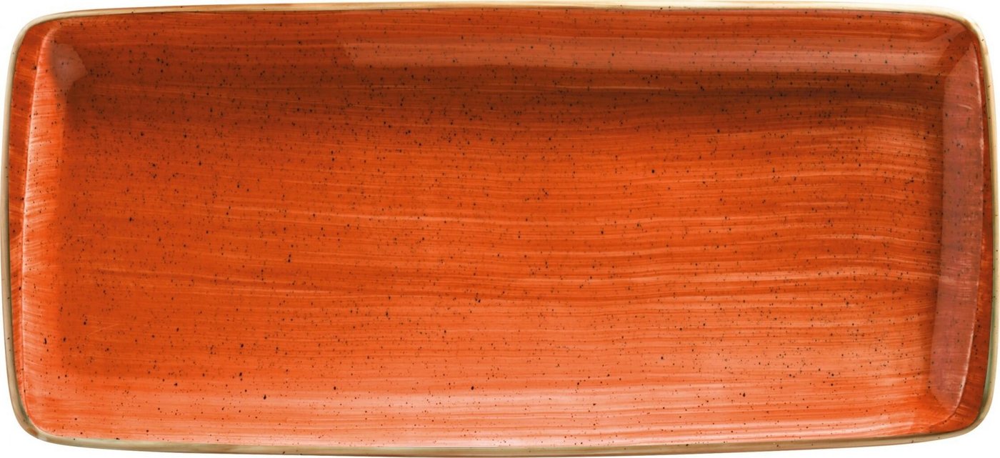Bonna Servierplatte Aura Terracotta Moove 34x16cm Orange Servierplatten, Porzellan, (6er Set, 6-tlg), ATCMOV35DT von Bonna