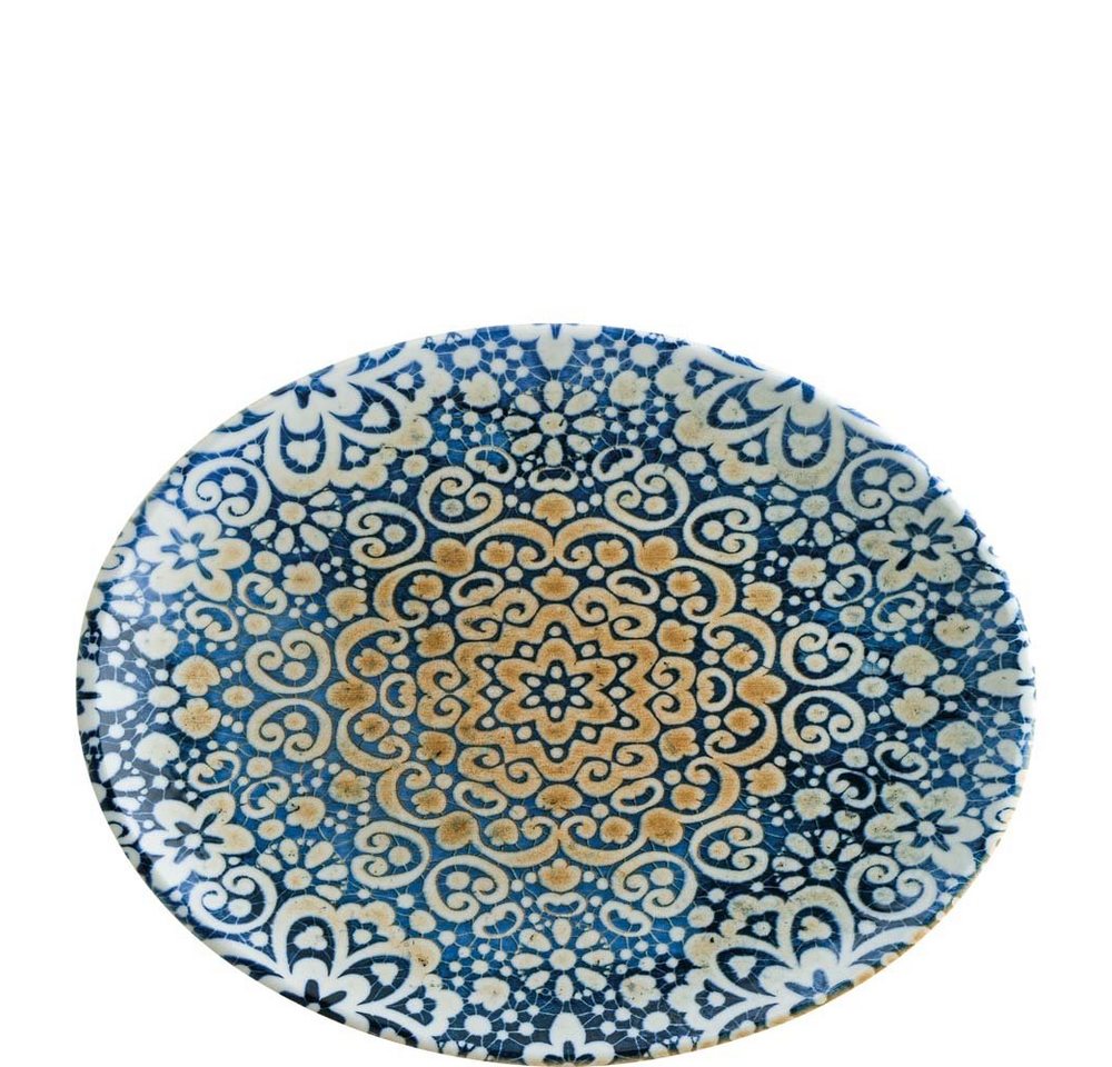 Bonna Servierplatte Alhambra, Premium Porzellan, Moove Platte oval Premium Porzellan Blau 1 Stück von Bonna
