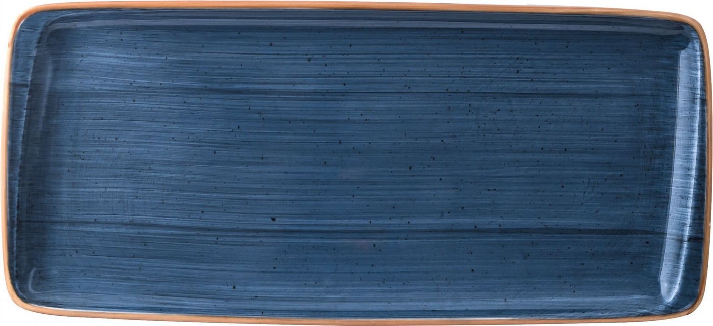Bonna Servierplatte Aura Dusk Moove 34x16cm 2,5cm Blau Servierplatten, Porzellan, (2-tlg), ADKMOV35DT von Bonna