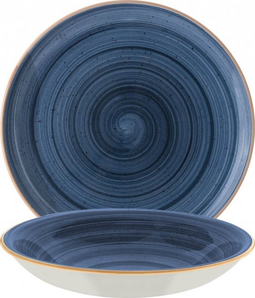 Bonna Suppenteller Bonna Aura Dusk Gourmet Blau 6x Speiseteller Essteller Teller flach von Bonna