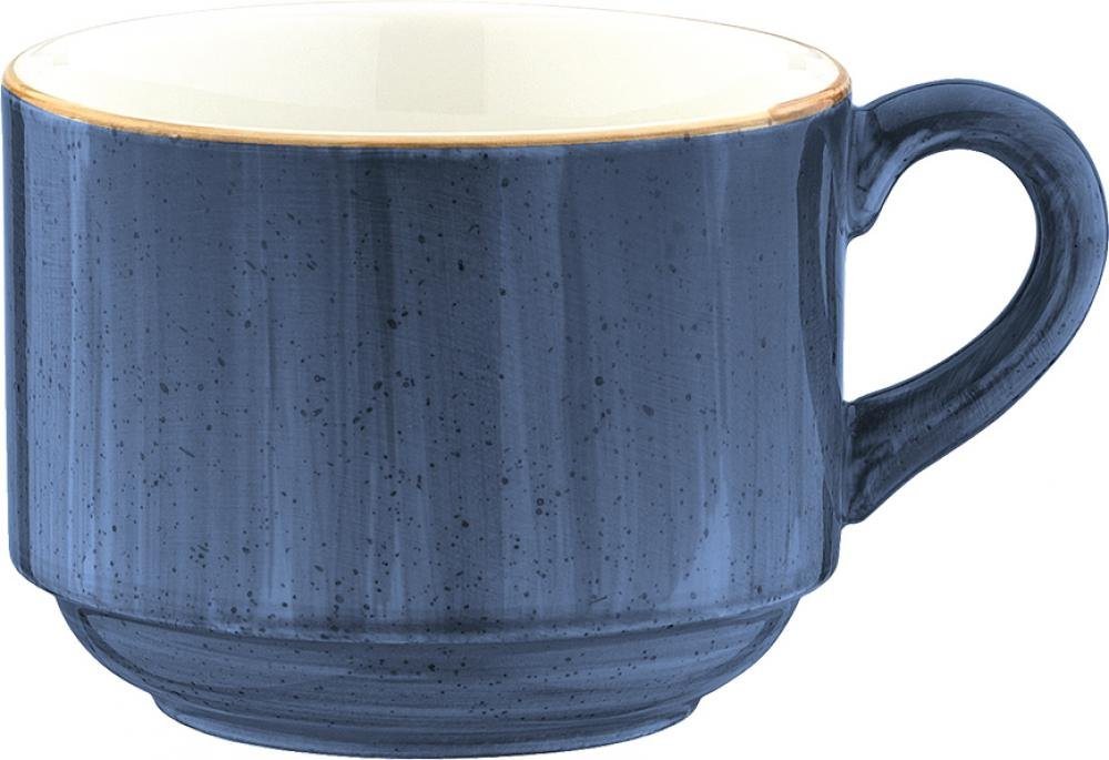 Bonna Teeglas Aura Dusk, Porzellan, Obertasse Kaffeebecher Kaffeetasse 8.2x11cm 210ml Porzellan blau 1 Stück von Bonna