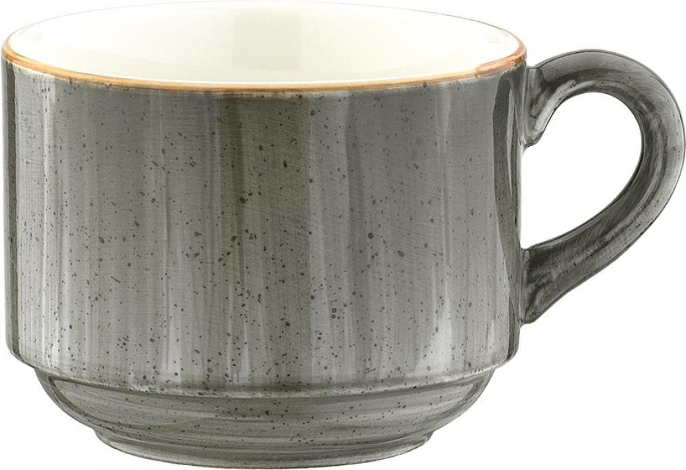 Bonna Teeglas Aura Space, Porzellan, Obertasse Kaffeebecher Kaffeetasse 8.2x11cm 210ml Porzellan grau 1 Stück von Bonna