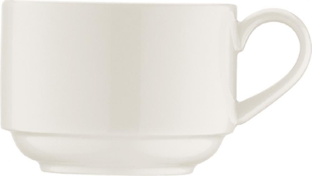 Bonna Teeglas Cream, Porzellan, Obertasse Kaffeebecher Kaffeetasse 8.4x10.9cm 210ml Porzellan creme-weiß 1 Stück von Bonna