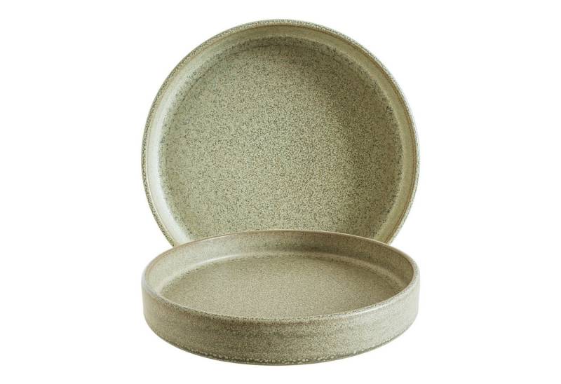 Bonna Teller-Set 6x Adelfa Ripple Tiefe Stapelteller 23 cm, Porzellan Grau (6-tlg), Porzellan von Bonna