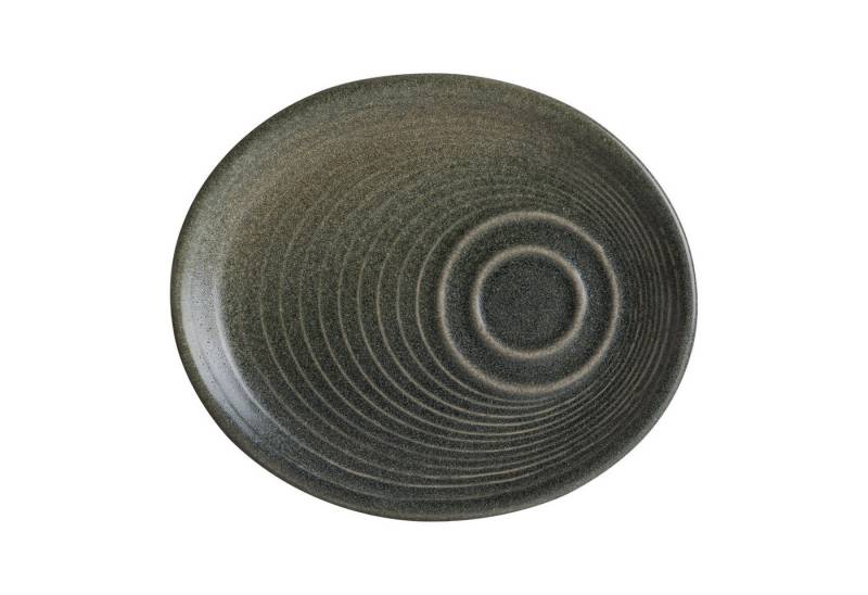 Bonna Untertasse 6x Hornfels Ripple 20×17 cm, Porzellan Grau, Horeca, (6 St) von Bonna