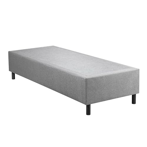 Bonni Hotel Box Bett 2in1 Polsterbett 80x200cm Einzelbett Holzbett Bettgestell (Grau) von Bonni